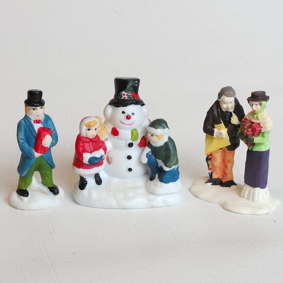 Delightful Victorian Christmas Figurine LOT of 3 - Picture 1 of 5